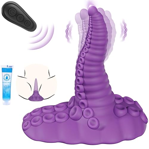 Women Sex Toys Monster Dildo - Adult Toys Fantasy Dildo Vibrators with 10 Modes for G Spot Vagina Anal Stimulation, Vibrating Suction Cup Dildo, Silicone Dragon Tentacle Dildo, Adult Sex Toys & Games