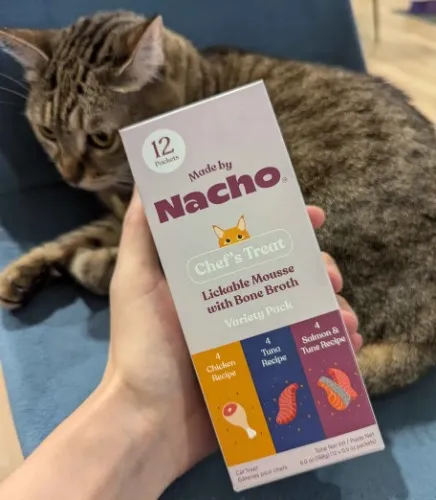 Lickable Mousse with Bone Broth - Nacho Cat Treats