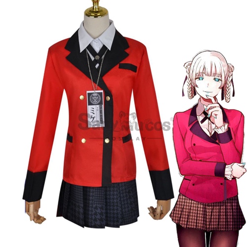 【In Stock】Anime Kakegurui Cosplay Momobami Kirari Cosplay Costume Plus Size - M