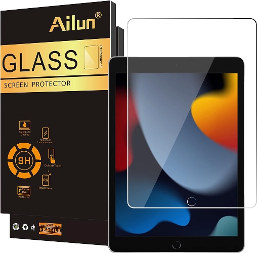 Ailun Screen Protector for iPad 9th 8th 7th Generation (10.2 Inch, iPad 9/8/7, 2021&2020&2019) Tempered Glass/Apple Pencil Compatible [1 Pack] - 1