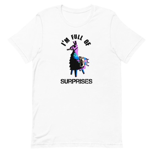 Full of Surprises | Short-Sleeve Unisex T-Shirt | Fortnite - White / XS