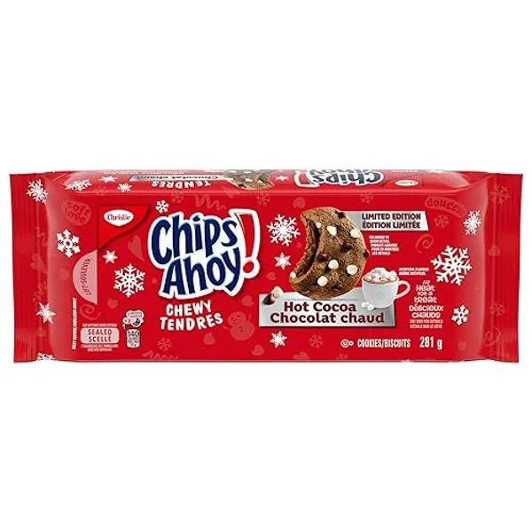 CHIPS AHOY! Hot Cocoa Flavoured Chocolatey Chip Cookies, Limited Edition Holiday Cookies, 281 g