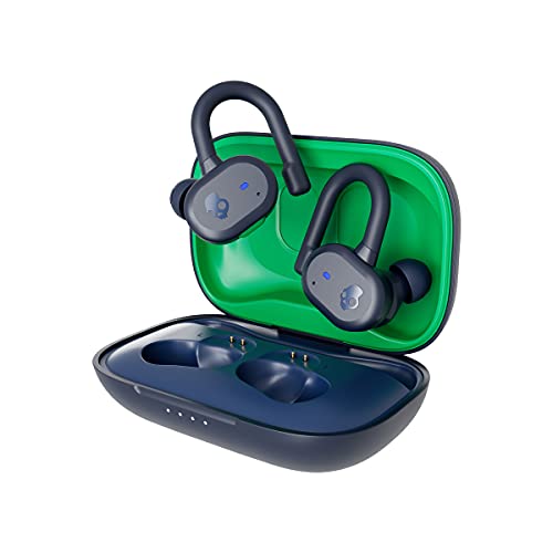 Skullcandy Push Active In-Ear Wireless Earbuds, 43 Hr Battery, Skull-iQ, Alexa Enabled, Microphone, Works with iPhone Android and Bluetooth Devices - Dark Blue/Green - Dark Blue/Green - Earbud