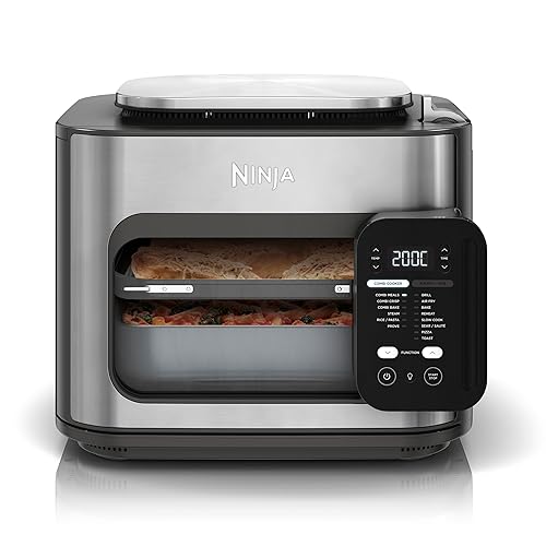 Ninja Combi 12-In-1 Multi-Cooker, Oven & Air Fryer, 12 Cooking Functions, Make 15 Minute* Family-Size Meals, Includes Bake Tray, Pan, & Recipe Guide, Grey, SFP700UK - 12 -in-1 - Grey