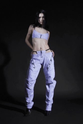 Biker Mini Bra Top | Purple / xs