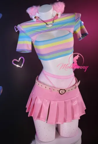 Rainbow Sexy Lingerie Set