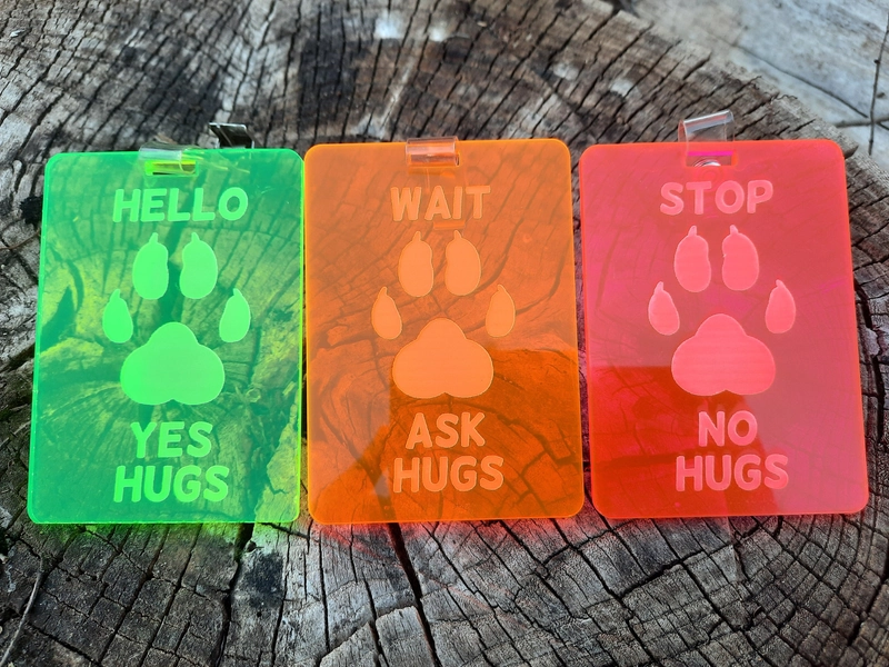 Cut Acrylic Color Communication Badges