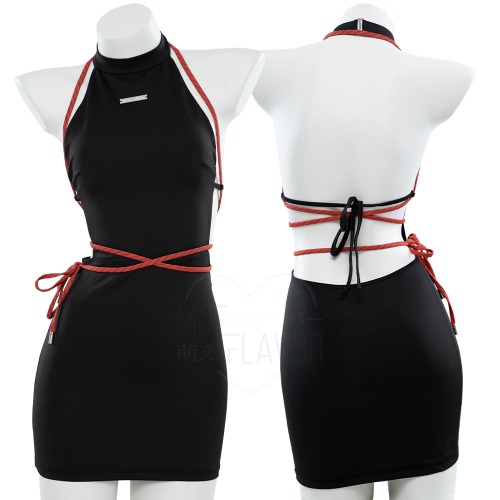 Kill Shibari Crossed Out Dress | Black / S/M