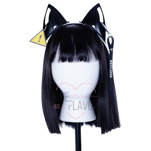 DANGER Cyber Cat Headband | Black & Yellow