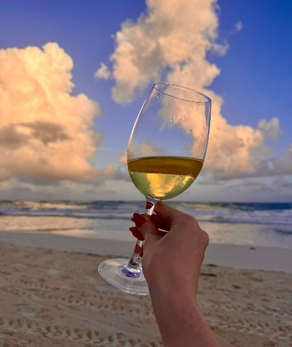 Champagne at sunset reverie