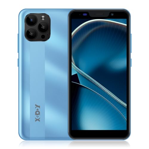 Xgody Mobile Phone S21, Android 9 Quad Core SIM Free Unlocked Smartphone with 5.5'' Display, 2500mAh battery, 3G Dual SIM, 1GB+16GB 128GB Expandable, 5MP+5MP Camera Face ID UK Verizon(Blue) - Blue-3G