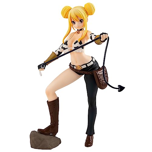 YLEAFUN Natsu Dragneel/Lucy Heartfilia Action Figure PVC Anime Collectible Model Desktop Ornaments - Lucy Heartfilia,c - 18cm