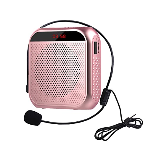 YCWF Voice Amplifier for Teachers,Rechargeable Portable Microphone with Speaker,Portable Pa System for Outdoors, Teaching, Meeting, Presentation, etc(Rose Gold) - Rose Gold
