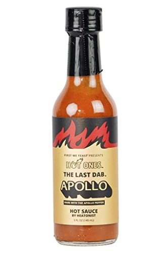 Hot Ones The Last Dab Apollo Hot Sauce Made With Natural Ingredients & Extra Hot Flavors, The Only Hot Sauce In The World Made With The Apollo Pepper, 5 fl oz Bottle (1-Pack)