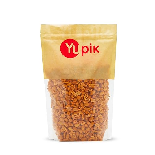 Yupik BBQ Peanuts, 1 kg, Kosher, Vegan, Roasted Salted Peanuts, Seasoned Nuts with Spices, Unique Smoky Flavor, Crunchy Savory Snack, Protein Snack, Perfect for Parties & Game Night - 1 kg (Pack of 1)
