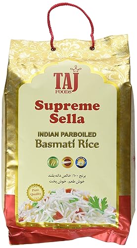 Taj Foods TAJ Supreme Sella Basmati Rice 10 lbs, 4.54 kg