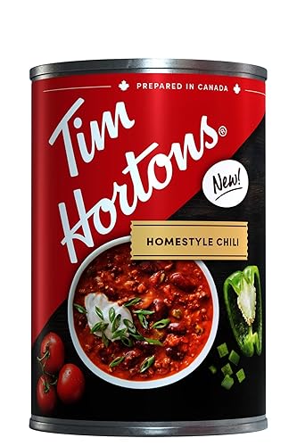 Tim Hortons Homestyle Beef Chili, Ready-to-Serve, 425 g (Pack of 1) - Package May Vary - Homestyle Chili