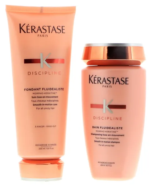 Kérastase Discipline Shampoo 250ml & Fondant Fluidealiste 200ml (Shampoo & Conditioner) Duo by Kerastase - 