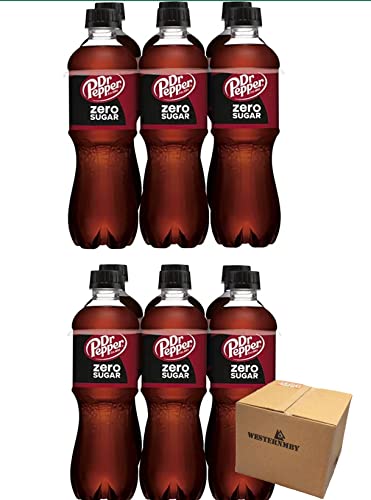 Dr pepper zero sugar 16.9 fl oz, 12 bottles, total 202 fl oz