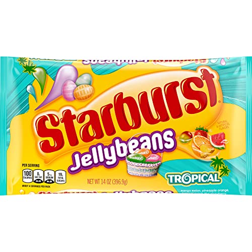 Starburst Tropical Jellybeans, 14 Ounce (Pack of 2) - Tropical - 14 Ounce (Pack of 2)