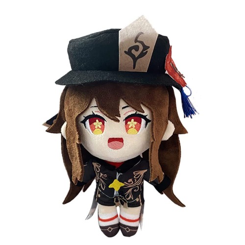 Waslary Peluche Hu Tao 20 cm Plush Toy peluche, decorazione per i fan di Natale, compleanno, festival