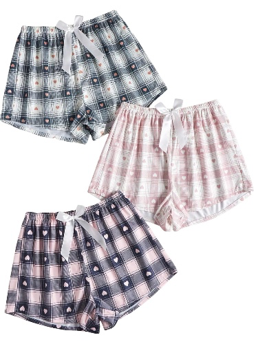 Heart pajama shorts
