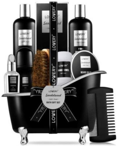 Men's 10-Pc. Sandalwood Self-Care Grooming Gift Set