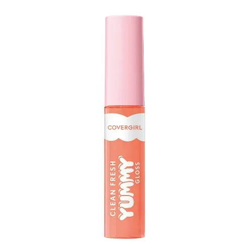 COVERGIRL Clean Fresh Yummy Gloss – Lip Gloss, Sheer, Natural Scents, Vegan Formula - Peach Out! 
