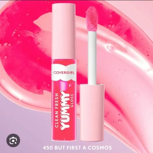 COVERGIRL Clean Fresh Yummy Gloss – Lip Gloss, Sheer, Natural Scents, Vegan Formula - But First a Cosmo