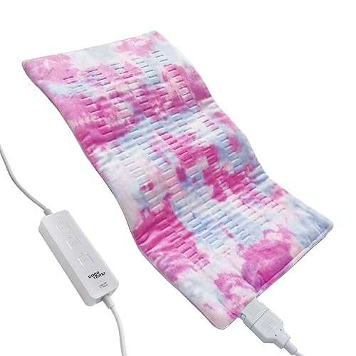 GOQOTOMO Heating Pad Fast-Heating Technology for Back/Waist/Abdomen/Sh-oulder/Neck Pain and Cramps Relief - Moist and Dry Heat Therapy with Auto-Off Hot Heated Pad by-Colorful