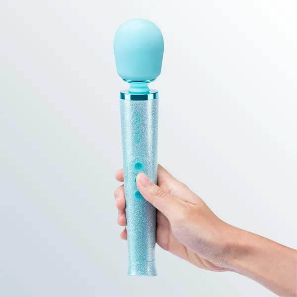 Le Wand 'All that Glimmers' Small Wand Vibrator - Blue