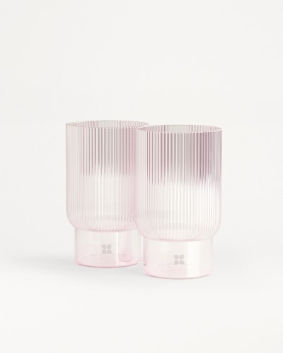 Fluted Glasses | Pink shimmer