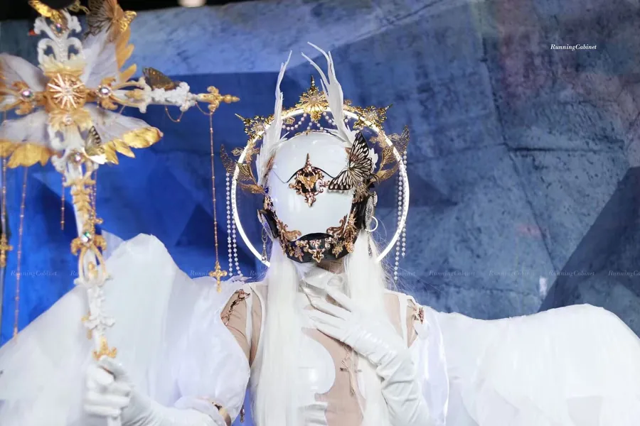 Cyberpunk Mechanical Angel Mask Cosplay