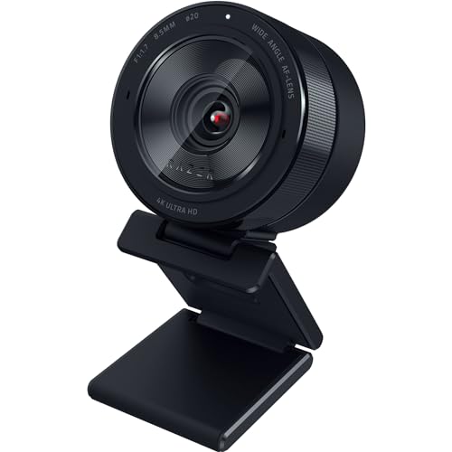 Razer Kiyo Pro Ultra 4K Webcam: Large Sensor - Auto Light Correction - Built-in Mic and Shutter - Pro Grade Content Creation, Streaming, Gaming, Video Calls - Works with OBS, Xsplit, PC, Zoom, Teams