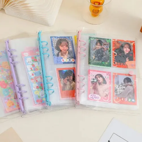 A5 Kpop Binder Photocard Holder Photo Card Album Book Idol Collect Book Cover DIY Notebook Card Binder Journal School Stationery