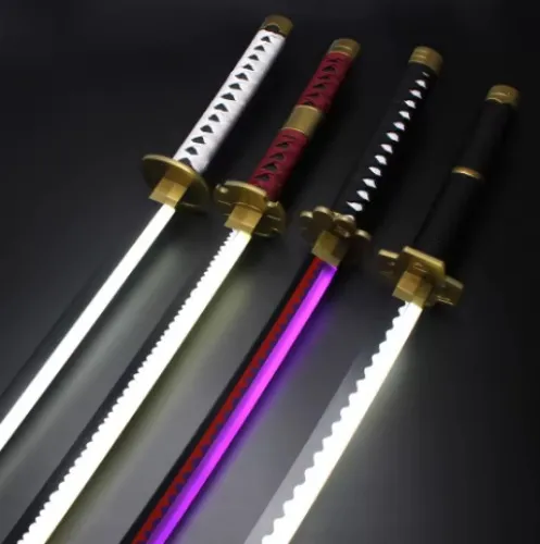 104cm / 41" Roronoa Zoro Katana LED Luminous Sword Role-Playing Shusui Enma Kitetsu With Sword Holder And Belt