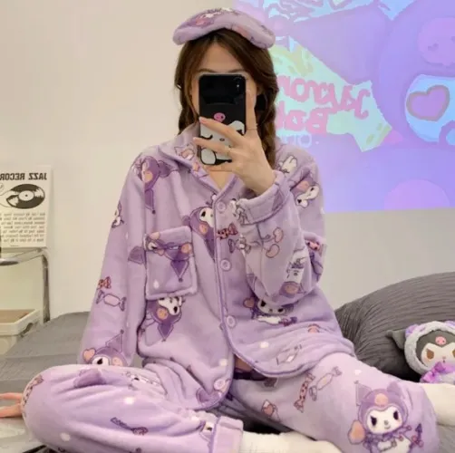 Sanrio Kuromi Cotton 2 Pcs Pjs Womens
