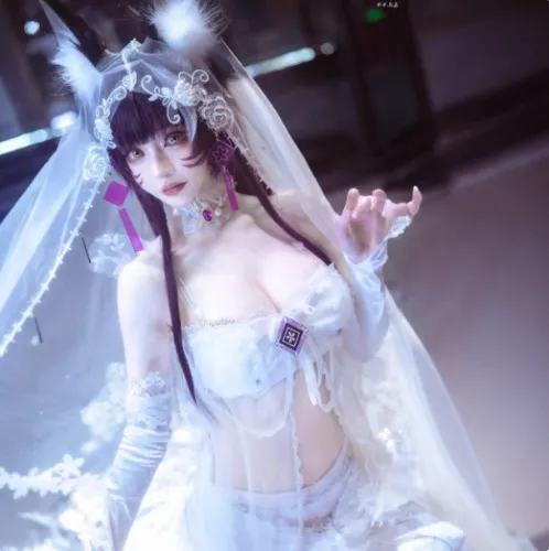 Azur Lane cos Musashi's vow wedding dress
