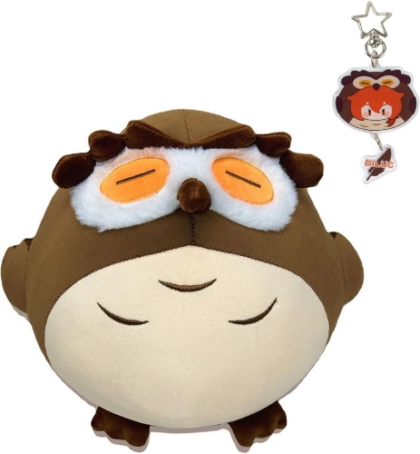 Hilichurl Diluc Owl Plush Girl Hugging Pillow Genshin Plushies Stuffed Doll Cosplay Props for Home Room Sofa Decoration - 45cm Diluc Owl