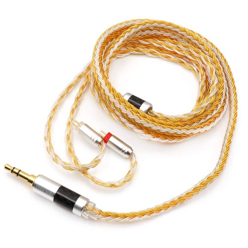 16-core silver-plated cable SPC earphone cable (2pin-0.78, 3.5mm,Gold)