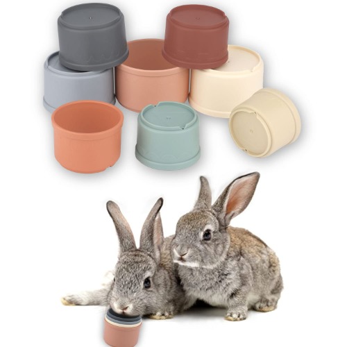 SAVITA 8pcs Stacking Cups | Gift for my bunny Mocha
