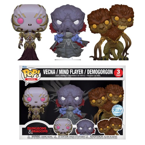 Funko POP! Games: Vecna, Mind Flayer, Demogorgon (Dungeons & Dragons) Special Edition