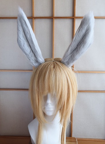 Soul Snatch | FFXIV Viera cosplay handcrafted bunny rabbit ears FF 14 - Silver and White (Silver Hairband)