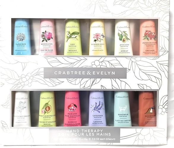 Crabtree and Evelyn Hand Therapy Cream Twelve Pack Gift Set (12 x25m) - Gift for Her or him