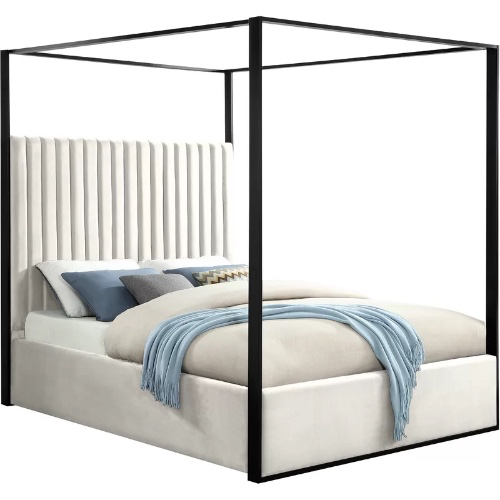 Upholstered Canopy Bed Frame