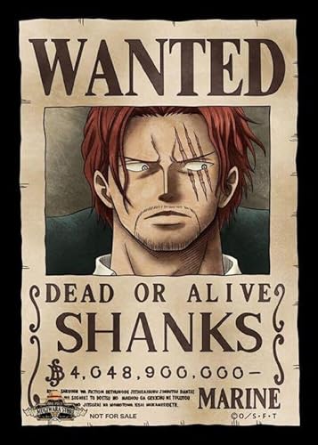 BUY ART FOR LESS Officially Licensed One Piece Wanted Shanks 24 x 36 Inch Art Poster - Decorative Print - Poster Paper - Ready to Frame