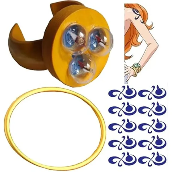 Nami Cosplay Bracelet Anime Costume Wristband Props Jewelry Character Tattoo Sticker