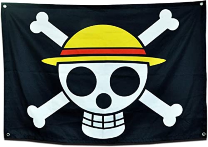 Sosolong Anime Room Decor 60inx40in Large Size Flag,Pirate Legion Flag,Wall Hanging Decor boys room decor For Bedroom Living Room…
