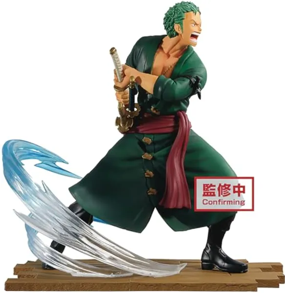 Banpresto ONE Piece Log File Selection-Fight-vol.1 Zoro Roronoa, Multiple Colors (BP16732)