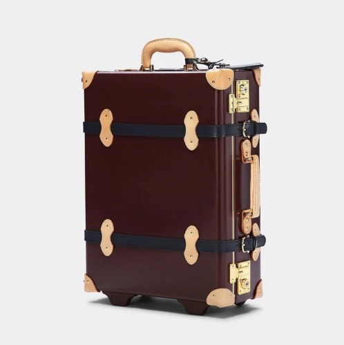 'The Architect' Vintage Designer Carry on Luggage - Burgundy